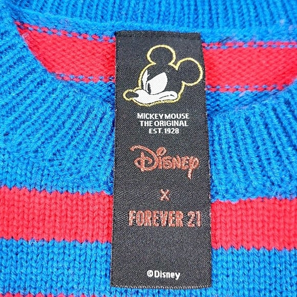 Disney x Forever 21 Donald Duck Striped Crew Neck Sweater - Picture 7 of 12